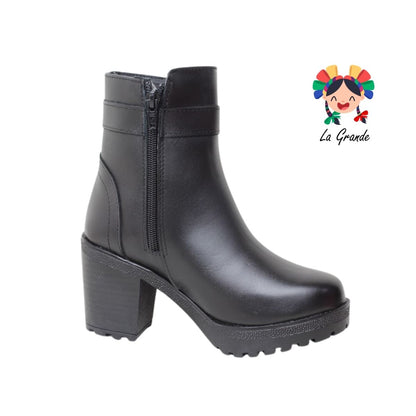 900 BRIANDA Negro Piel Bota para Dama