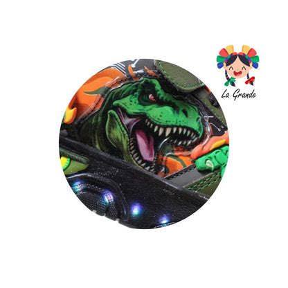 900 DINO ON KIDS Ngo Vde Nja Sintético Tenis con Luces para Niño