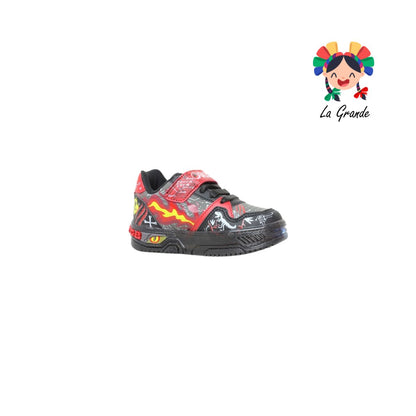 900 DINO ON KIDS Oxf Rojo Ngo Sintético Tenis con Luces para Niño