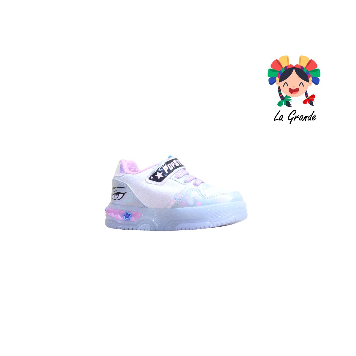 900 HUNTE ON KIDS Cielo Rosa Glitter Sint Tenis con Luces Led para Bebé, Niña y Niño