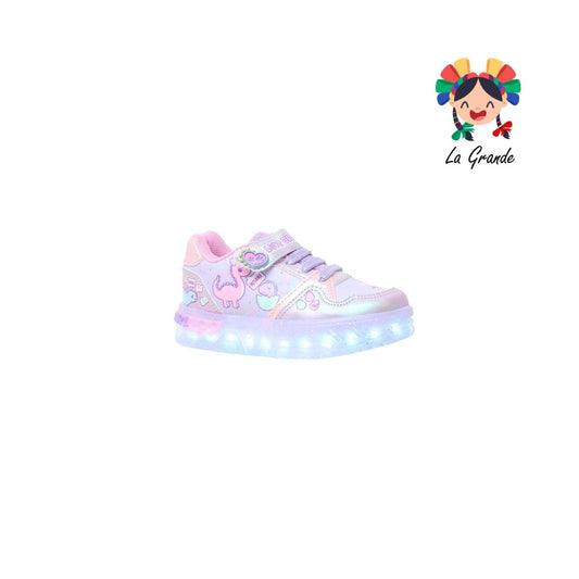 900 ON KIDS Lila Rosa Sint Tenis con Luces Led para Bebé, Niña y Niño