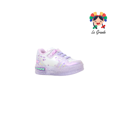 900 CAPI ON KIDS Lila Glitter Sint Tenis con Luces Led para Niña