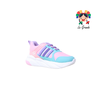 900 FON-VER Rosa Menta Tenis Deportivo para Niña