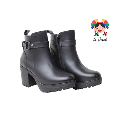 9018 CHELITAS Negro Piel Bota para Dama