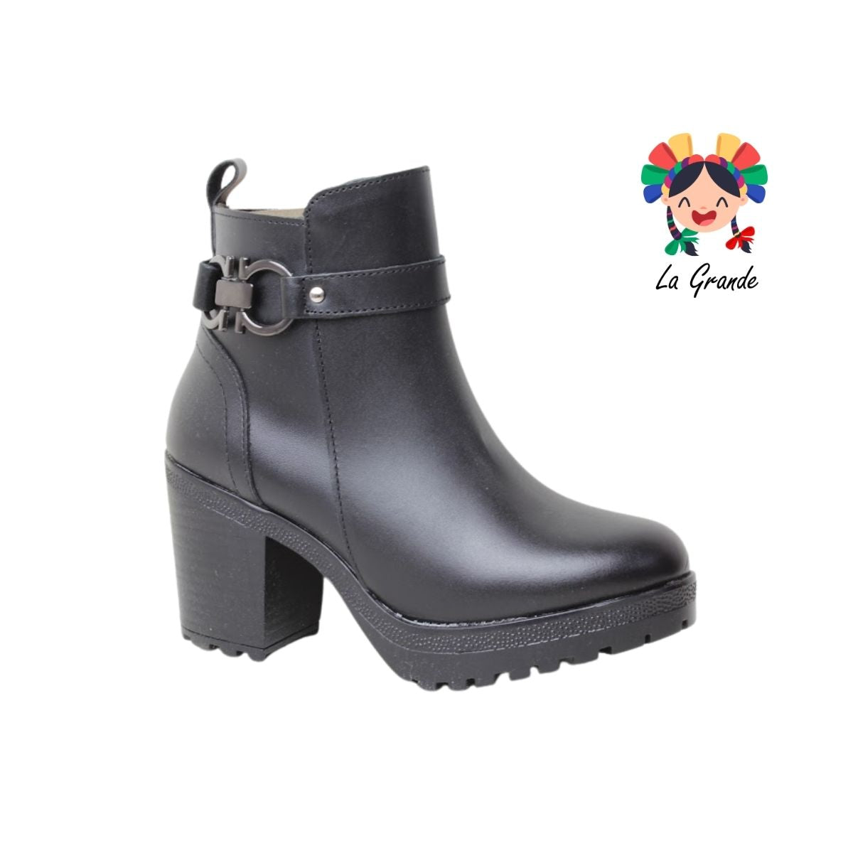9018 CHELITAS Negro Piel Bota para Dama
