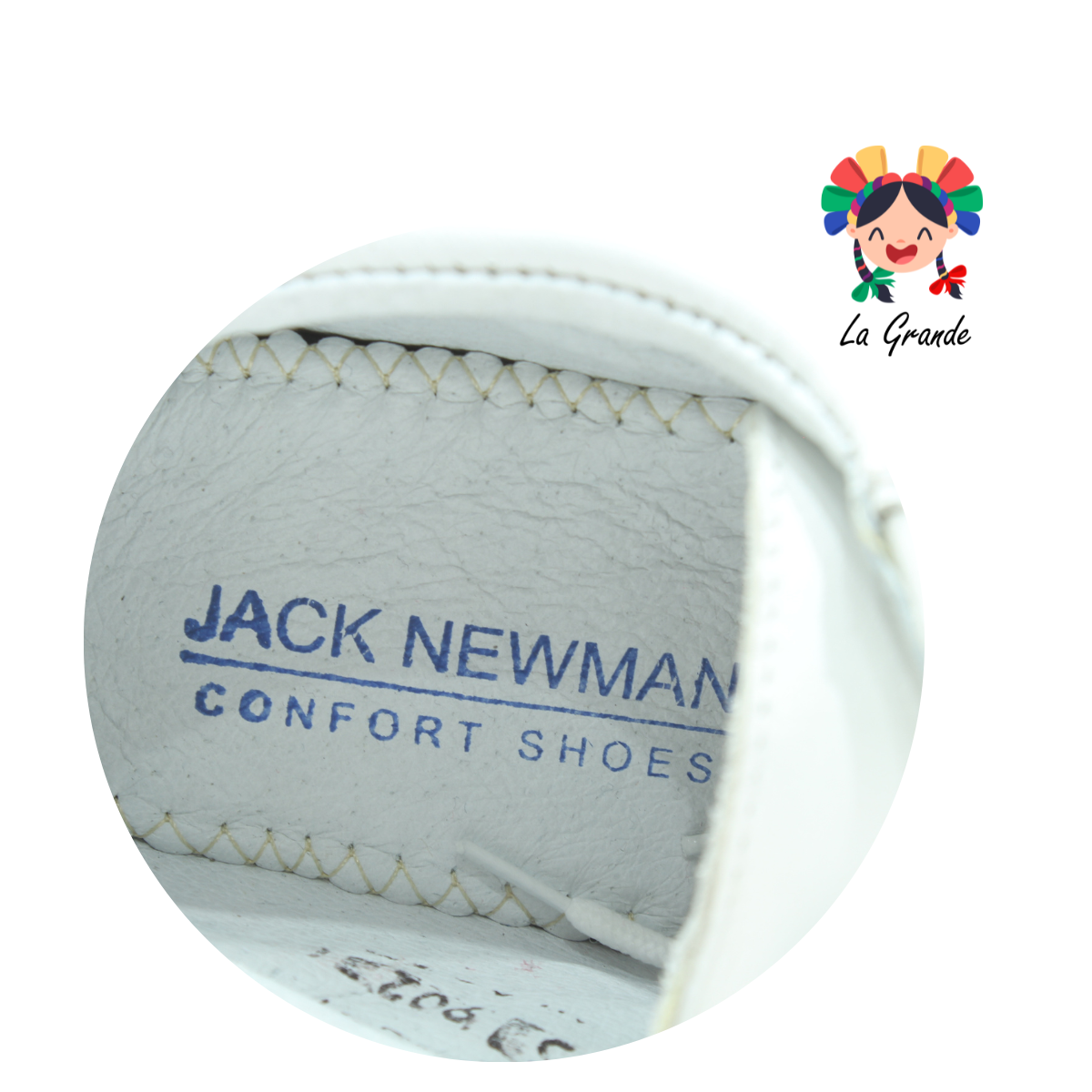 902 JACK NEWMAN Blanco Zapato Clínico para Caballero
