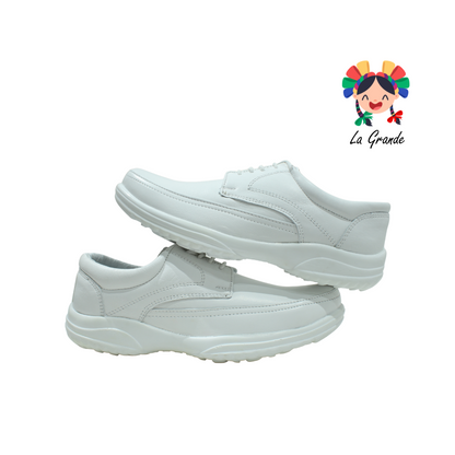 902 JACK NEWMAN Blanco Zapato Clínico para Caballero