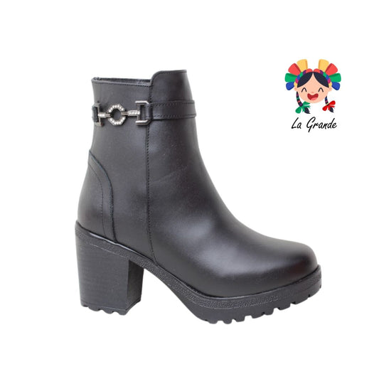 903 BRIANDA Negro Piel Bota para Dama