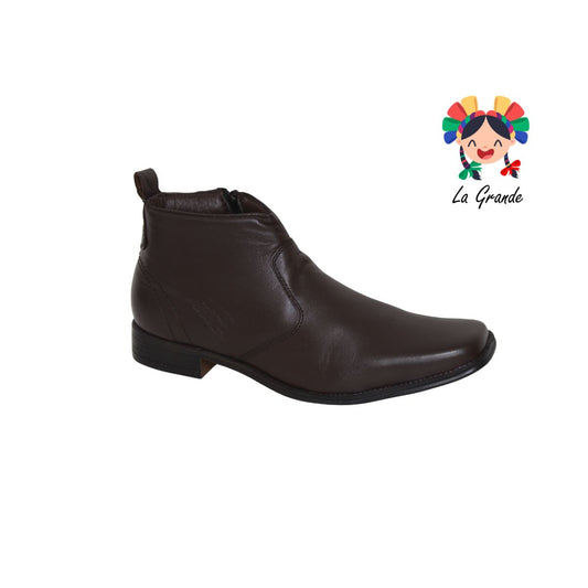 904 PIEL CANELA Café Piel Bota de Vestir para Caballero