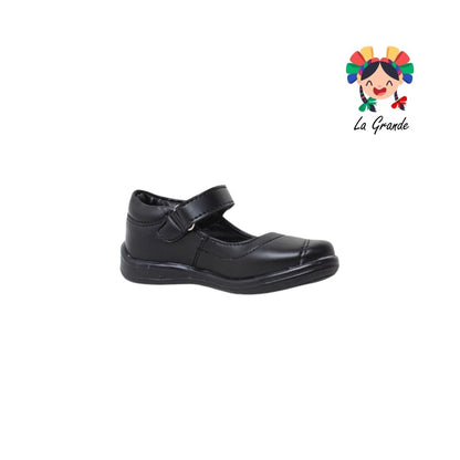 905 DULCE CEREZA Negro Sint Zapato Escolar para Niña