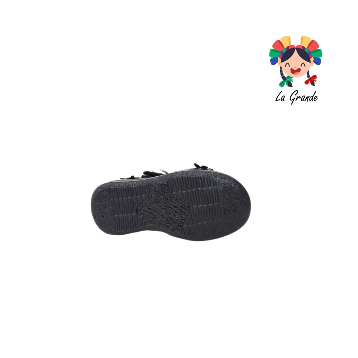 905 DULCE CEREZA Negro Sint Zapato Escolar para Niña