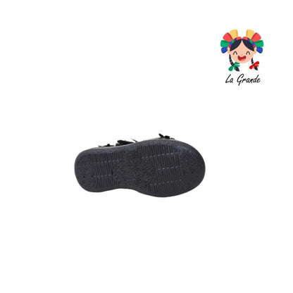 905 DULCE CEREZA Negro Sint Zapato Escolar para Niña