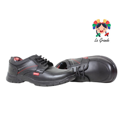 905 VELRA Negro Rojo Sint Zapato Escolar para Niño y Joven