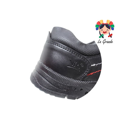 905 VELRA Negro Rojo Sint Zapato Escolar para Niño y Joven