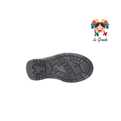 905 VELRA Negro Rojo Sint Zapato Escolar para Niño y Joven