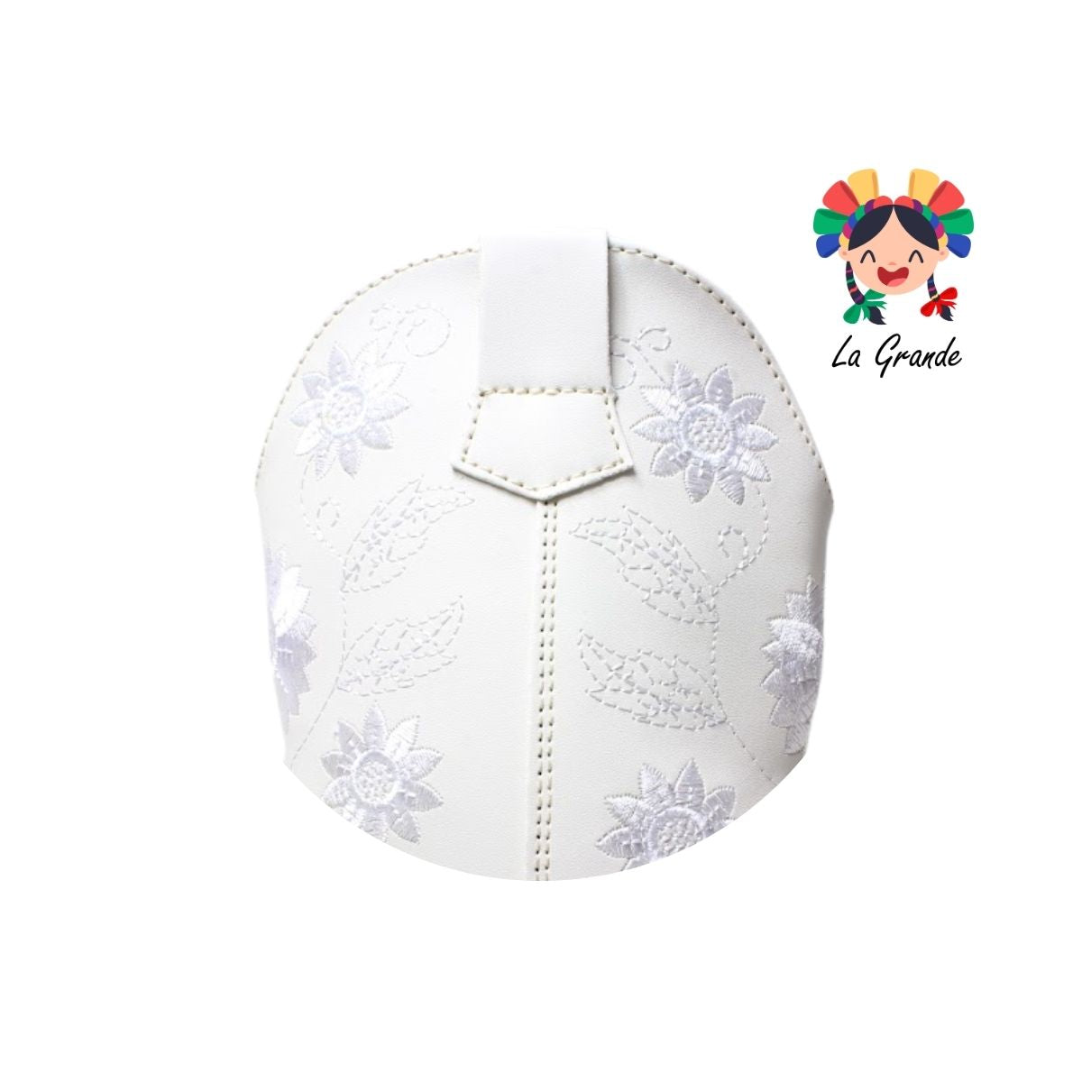 9075 LADY FLORES Hueso Bordado Bota Vaquera para Dama