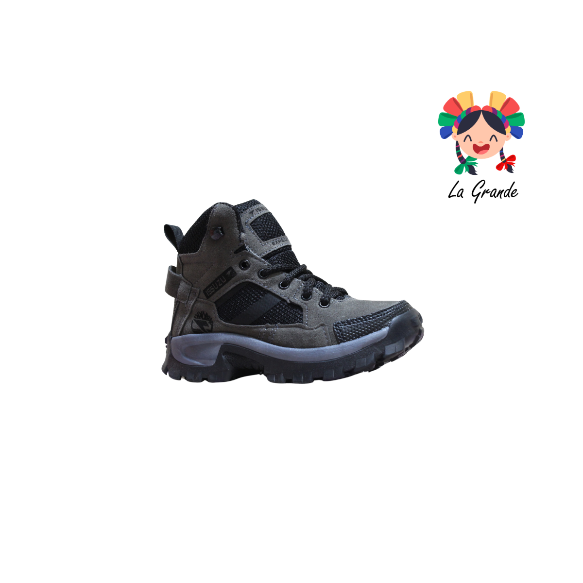 06 ISSUZU Oxford Negro Bota de Montaña para Niño