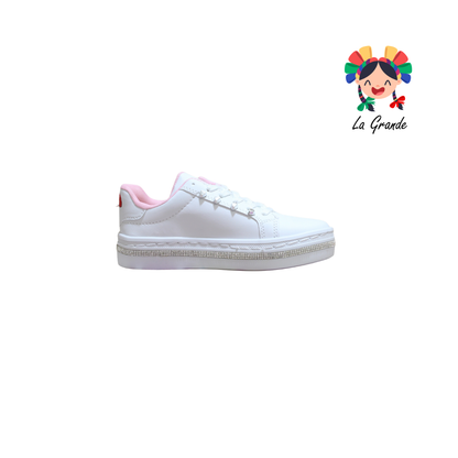 1607 FRIDAYS Blanco Blanco Sint Tenis Casual para Dama
