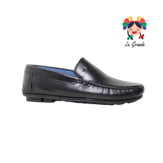910 ASTILLEROS SPORT Negro Piel Zapato Casual para Caballero