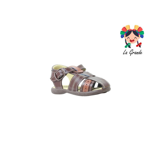 911 PEQUEÑITOS Chili Canela Piel Huarache para Bebé