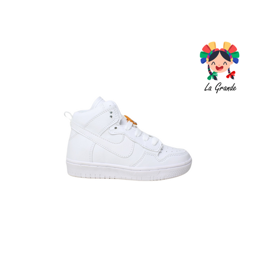 912 CUPRA Blanco Blanco Sint Tenis tipo Bota Escolar Niña, Niño, y Caballero