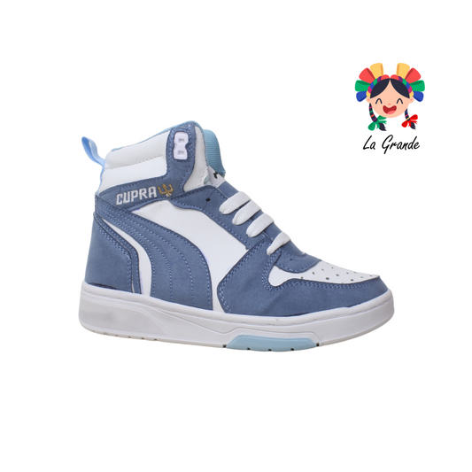 915 CUPRA Blanco Mezclilla Sint Textil Tenis Casual para Dama y Joven