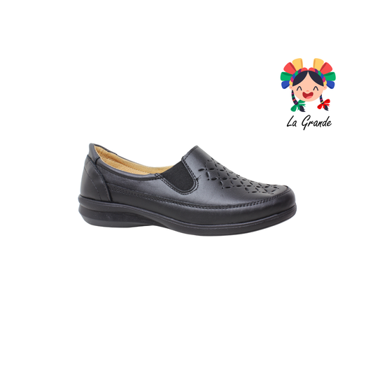803 FANNY Negro Piel Zapato Casual para Dama