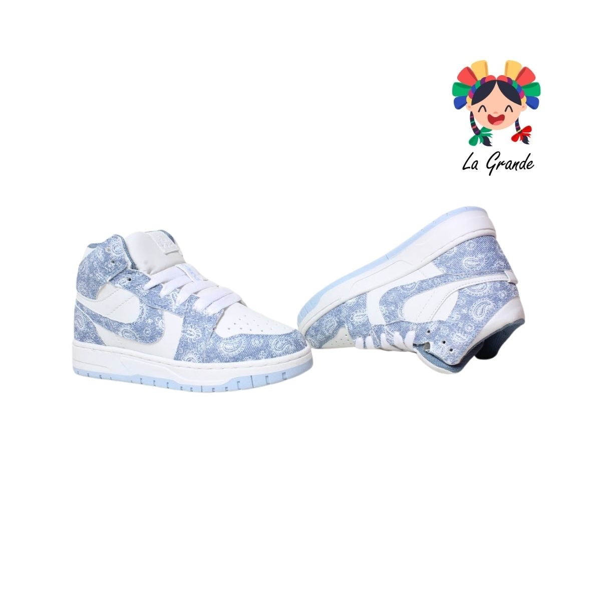 921 ROJO ARANDANO Blanco Cielo Sintético Tenis Casual para Niña