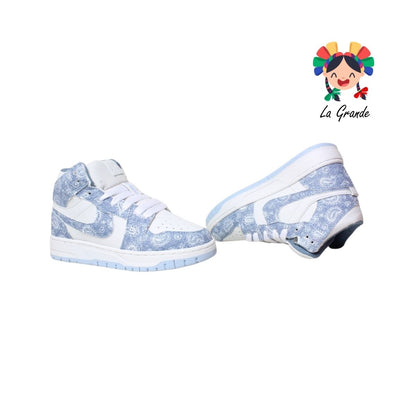 921 ROJO ARANDANO Blanco Cielo Sintético Tenis Casual para Niña