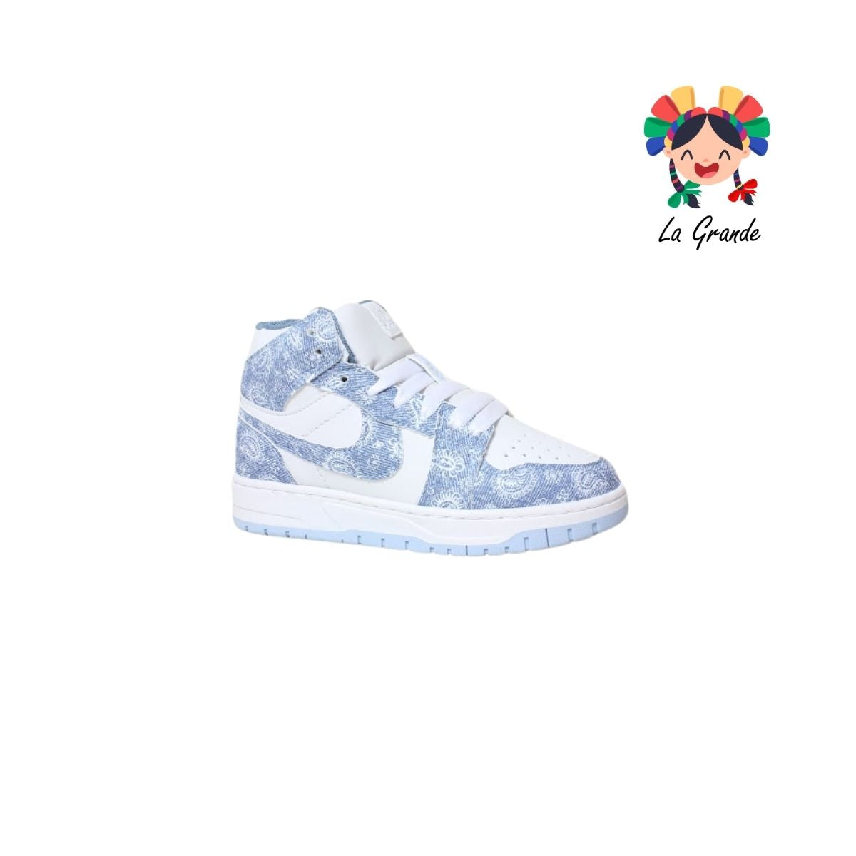 921 ROJO ARANDANO Blanco Cielo Sintético Tenis Casual para Niña