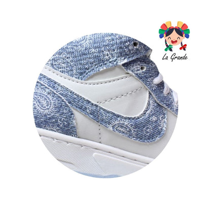 921 ROJO ARANDANO Blanco Cielo Sintético Tenis Casual para Niña