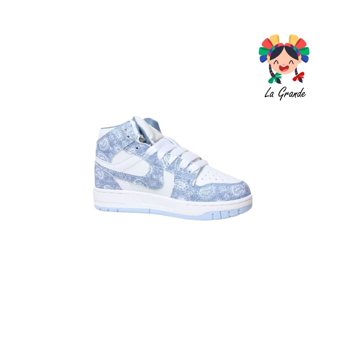 921 ROJO ARANDANO Blanco Cielo Sintético Tenis Casual para Niña
