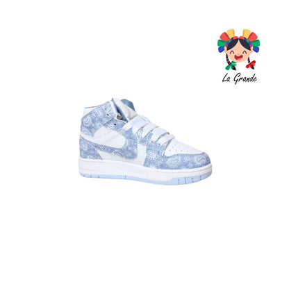 921 ROJO ARANDANO Blanco Cielo Sintético Tenis Casual para Niña