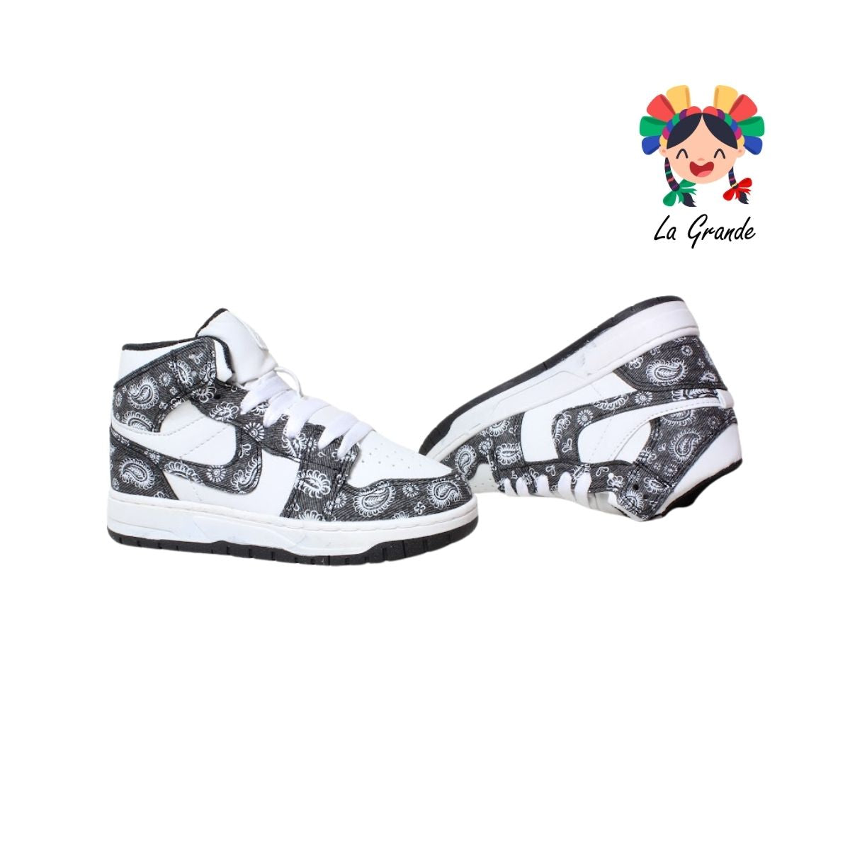 921 ROJO ARANDANO Blanco Negro Sintético Tenis Casual para Niña y Niño