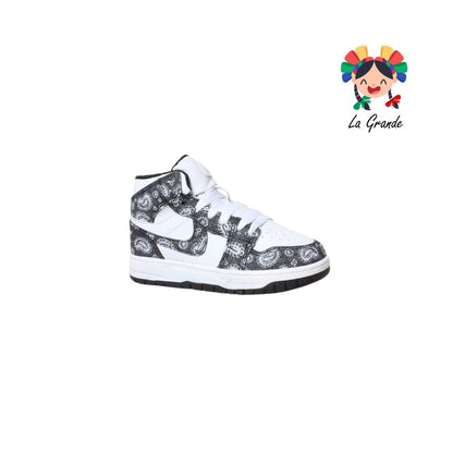 921 ROJO ARANDANO Blanco Negro Sintético Tenis Casual para Niña y Niño