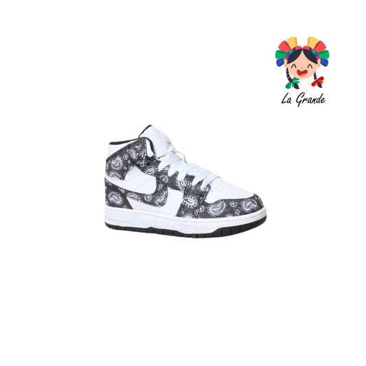 921 ROJO ARANDANO Blanco Negro Sintético Tenis Casual para Niña y Niño