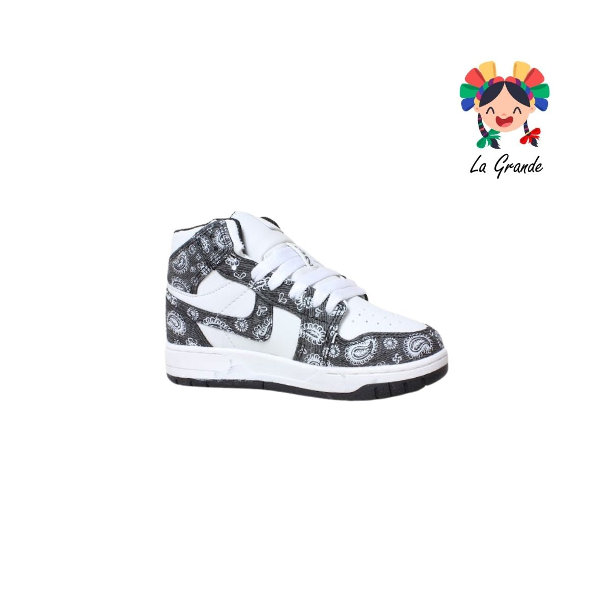 921 ROJO ARANDANO Blanco Negro Sintético Tenis Casual para Niña y Niño
