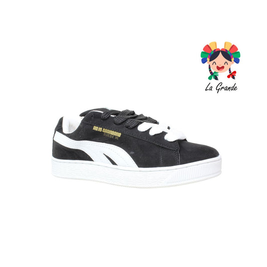 924 ROJO ARANDANO Negro Blanco Tenis Casual para Joven y Caballero