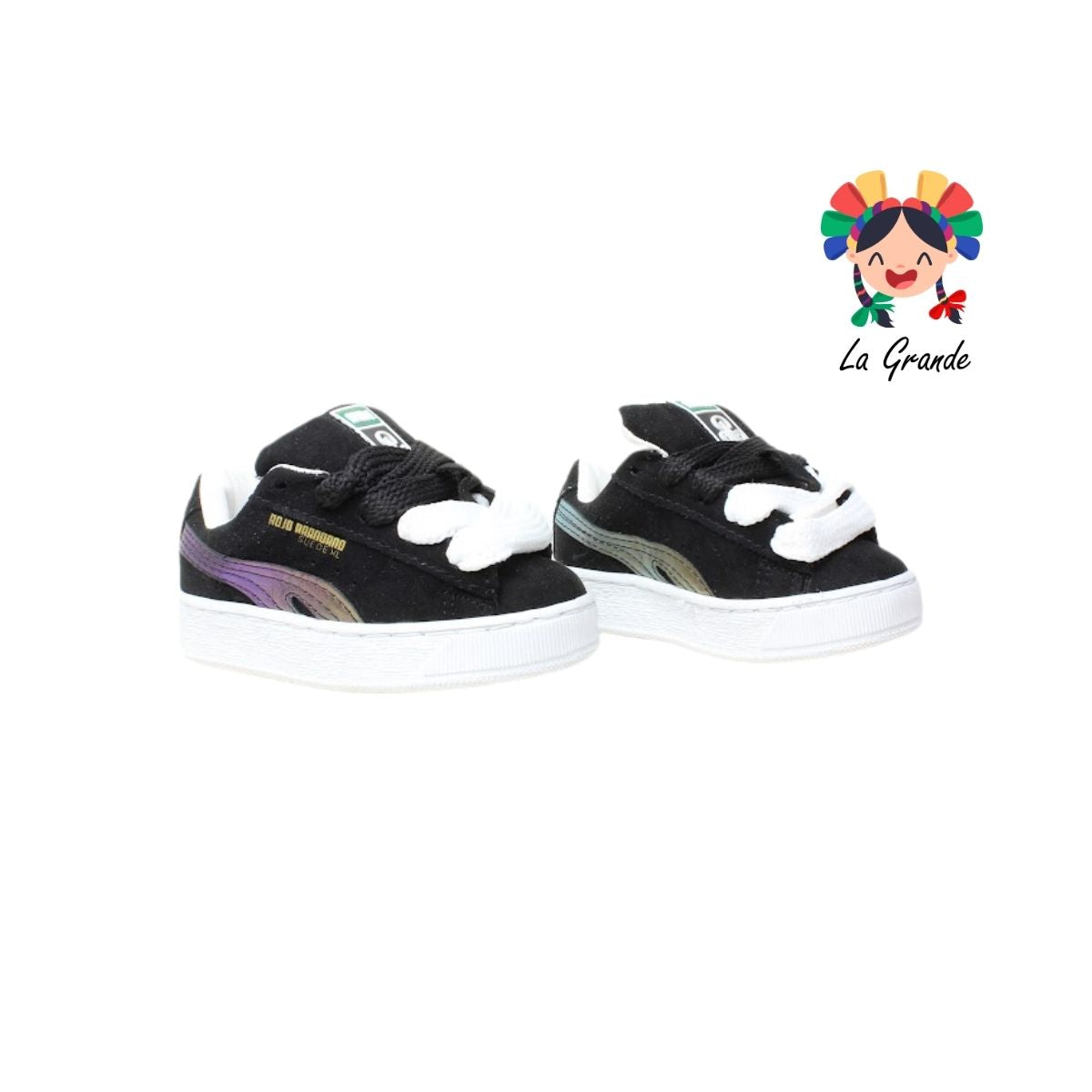 924 ROJO ARANDANO Negro Tornasol Sintético Tenis Casual para Bebé