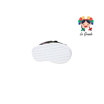 924 ROJO ARANDANO Negro Tornasol Sintético Tenis Casual para Bebé