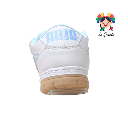 928 ROJO ARANDANO Blanco Cielo Napa Tenis Casual para Niña y Niño