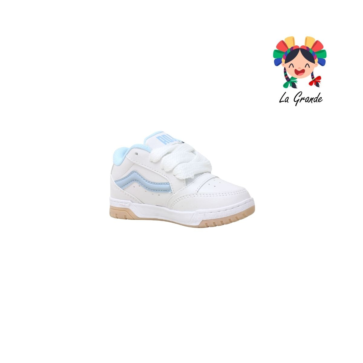 928 ROJO ARANDANO Blanco Cielo Napa Tenis Casual para Niña y Niño