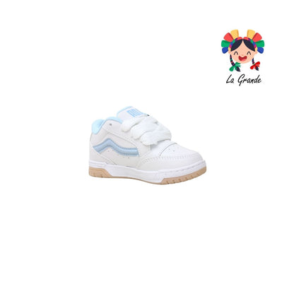 928 ROJO ARANDANO Blanco Cielo Napa Tenis Casual para Niña y Niño