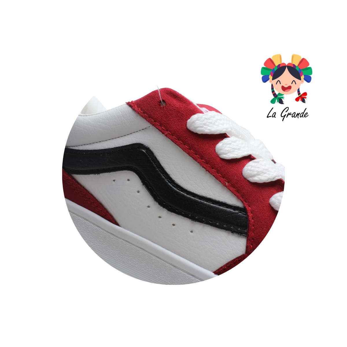 928 ROJO ARANDANO Rojo Bco Ngo Tenis Casual para Dama, Joven y Caballero
