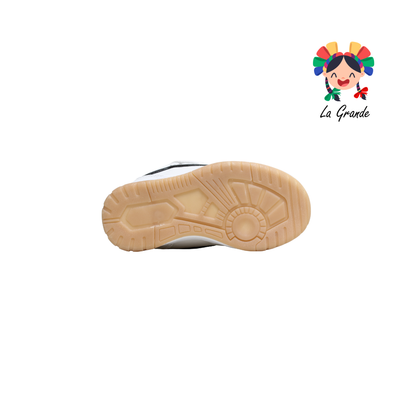 928 ROJO ARANDANO Blanco Negro Napa Tenis Casual para Niña y Niño