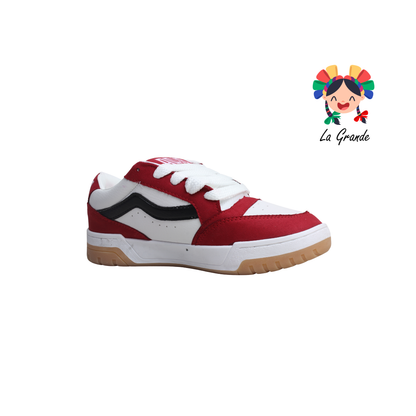 928 ROJO ARANDANO Rojo Bco Ngo Tenis Casual para Dama, Joven y Caballero