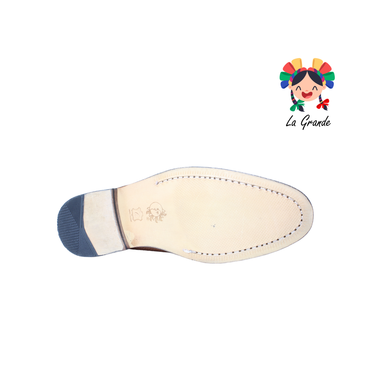 930 GIOVANNI Miel Atanado Entre Tejido en Chinela Zapato de Vestir para Caballero con Suela de Cuero