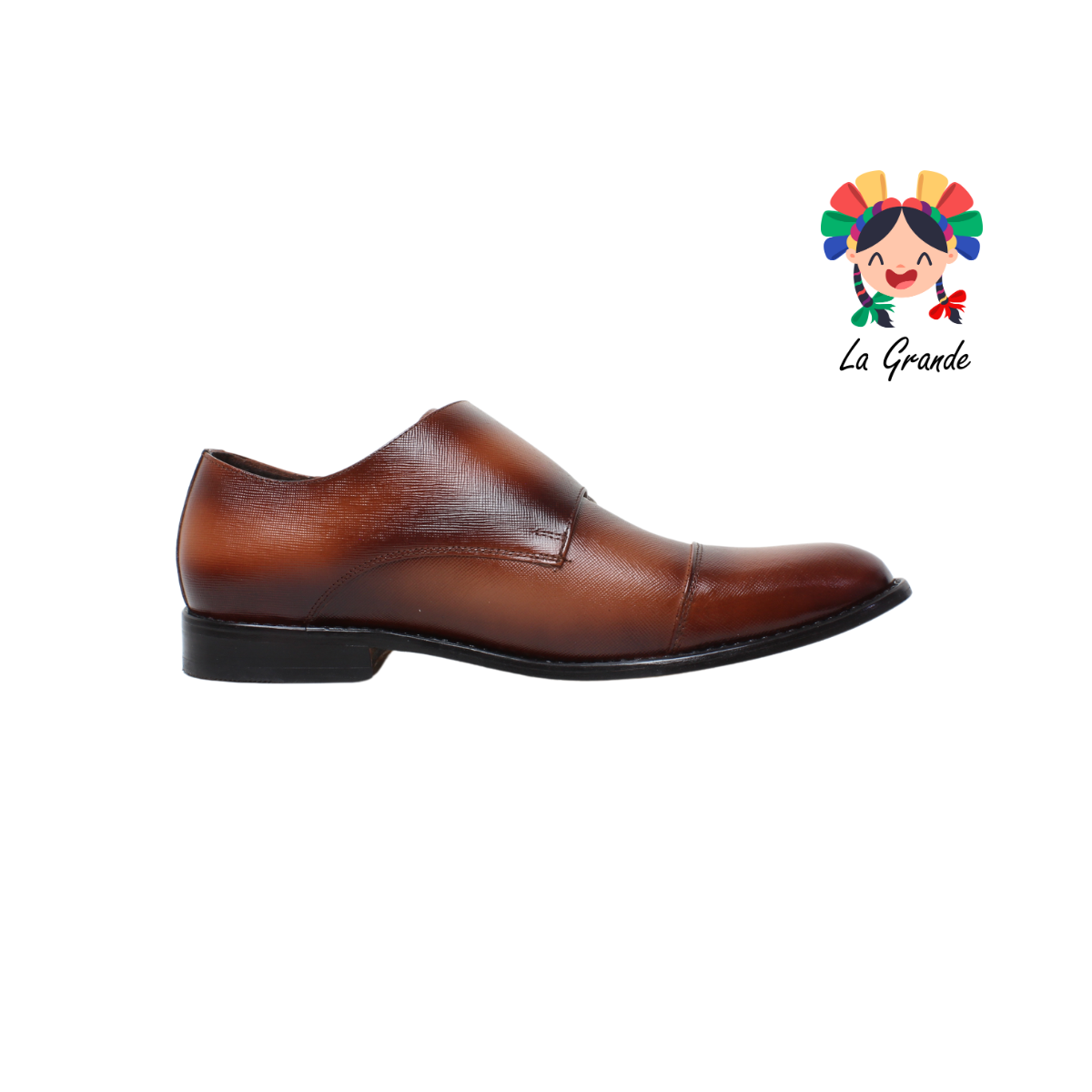 930 GIOVANNI Miel Mezclilla Piel Zapato de Vestir con Suela de Cuero para Caballero