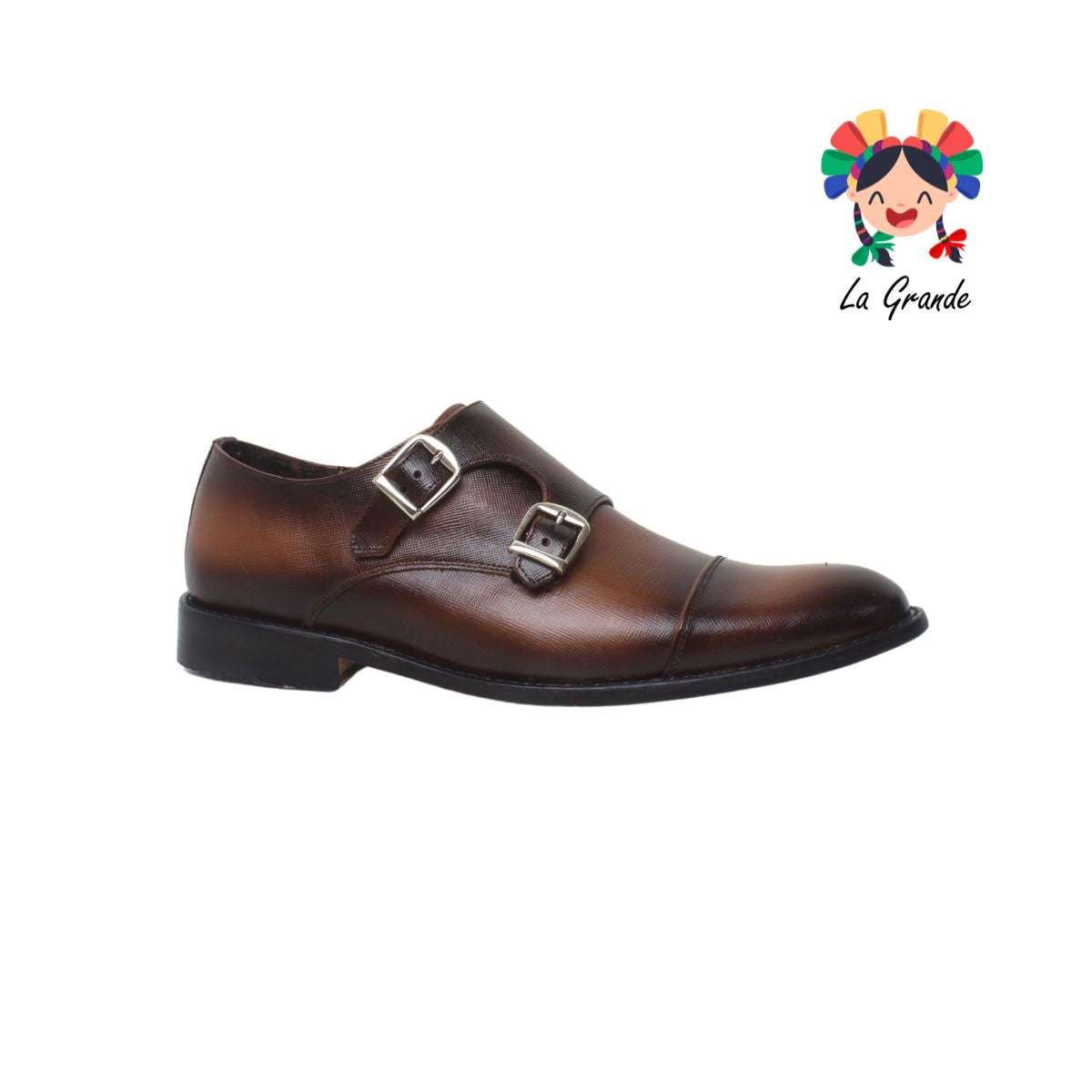 930 GIOVANNI Miel Liso Zapato de Vestir para Caballero con Suela de Cuero