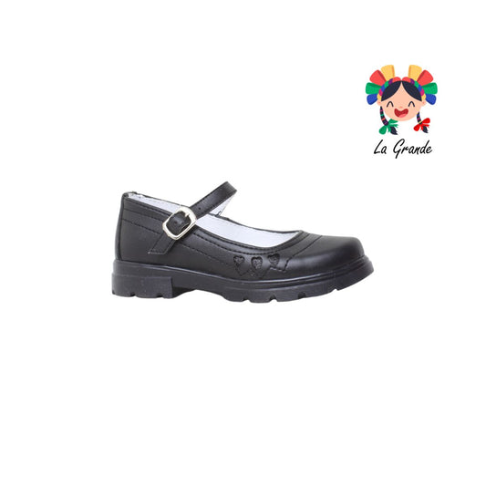 931 VIRY & TONY Negro Sint Zapato Escolar para Niña
